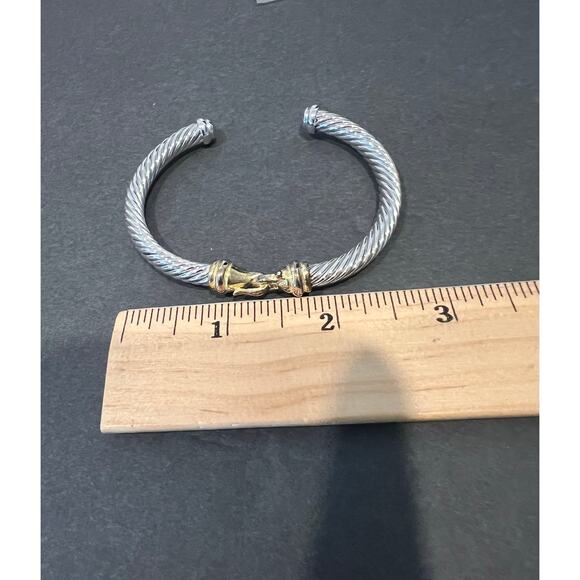 NEW 2 Tone Silver Gold Mesh Double Strand Necklace Pcd Earrings & 2 Bracelet Set - Picture 8 of 8